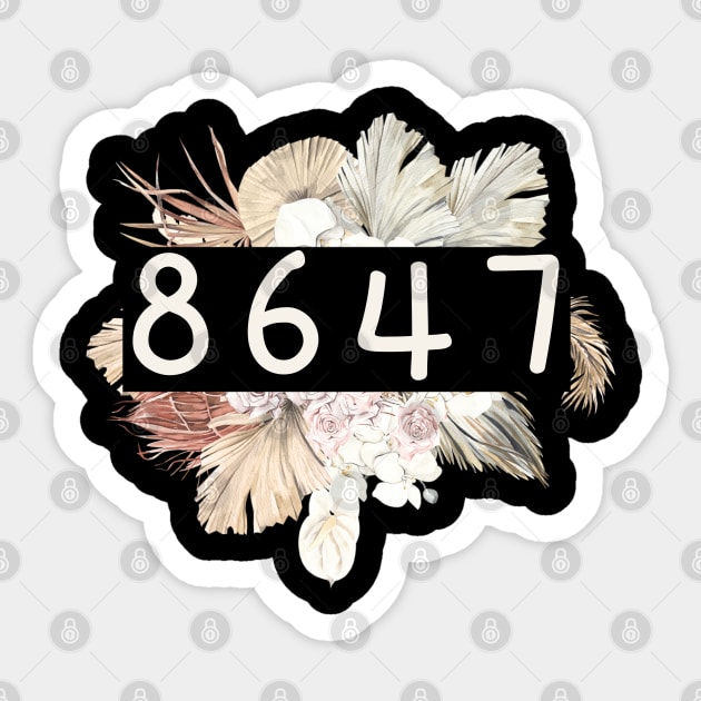 8647 Sticker by Creatifly Graphic Tees